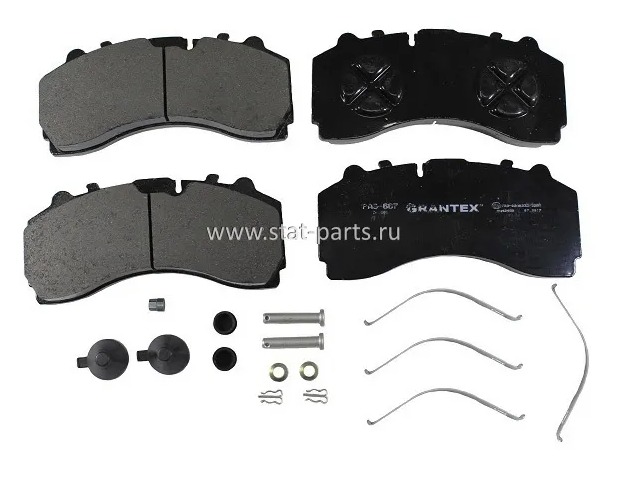 GRANTEX MP3 طقم تيل اكتروس امامي 