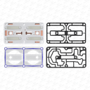 ZEPLIN MP4 بلاطة كمبروسر زهر اكتروس 86 مم بالجوانات