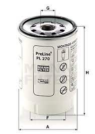 [PL270X] MANN فلتر مكثف جاز قصير 