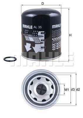 [AL35Z0044] MAHLE  MP4  فلتر تكرير خزانات خشن