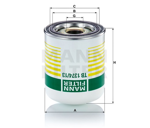 [TB1374/13X] MANN فلتر تكرير خزانات